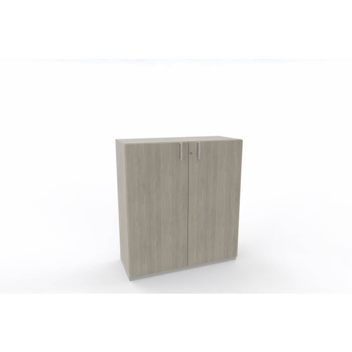 Aktenschrank in Holz grau, 3 Ordnerhöhen - 100 cm
