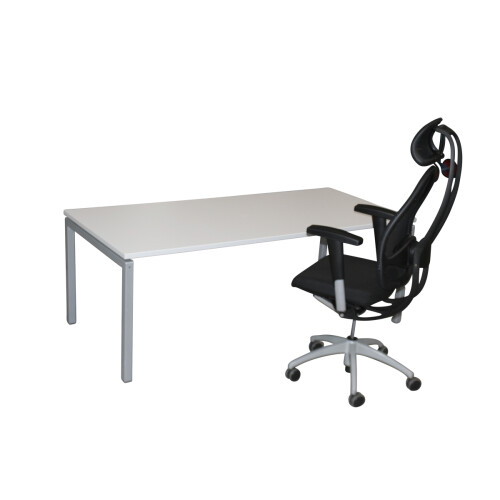 Schreibtisch / Gestell VS Büromöbel / 180 x 80 cm / Platte Neuware / lichtgrau
