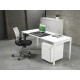 Schreibtisch "Style" 80 x 60 cm - Halifax - Synchro-Holzoptik- Gestellfarbe weiß