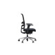 "F1" Bürodrehstuhl mit Netzrücken in schwarz - eckige Armlehnen