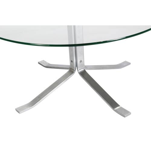 Beistelltisch / Fredericia "Corona" / Coffee Table / Glasplatte / 90 cm Durchmesser