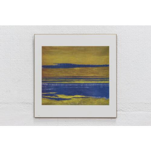 Kunstdruck auf Holz / "Strandblick" / 69,5 x 68,5