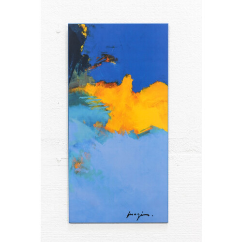 Kunstdruck auf Holz / "Rouge-Bleu II" - Pascal Magis / 99,5  x 50