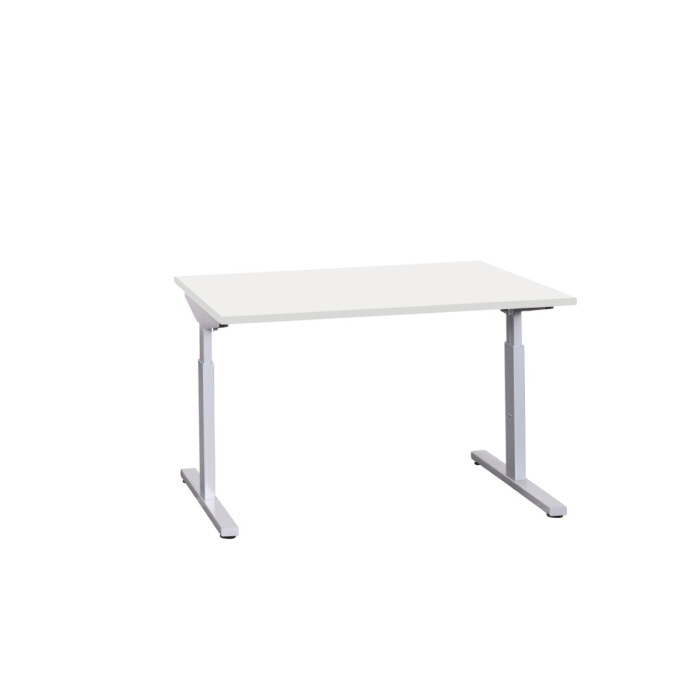 Schreibtisch Style-T Gestell in weiß - 120 x 80 cm