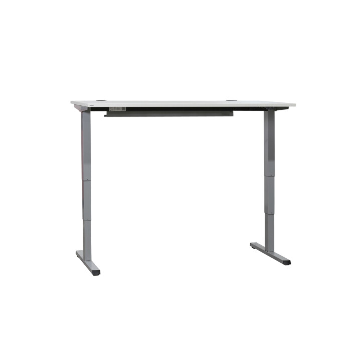 Steh-Sitz-Schreibtisch / Assmann Easy STS / elektrisch höhenverstellbar / grauweiß / 160 x 80 cm
