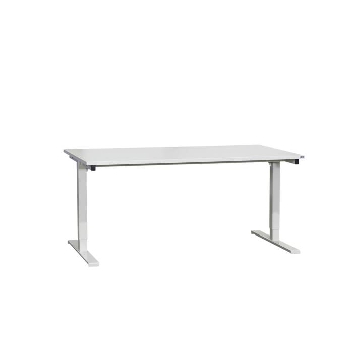 Schreibtisch / Assmann / 160 x 80 / höhenverstellbar / grauweiß