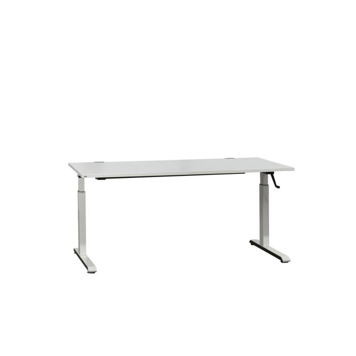 Schreibtisch / Sedus / 160 cm / Kurbelhöhenverstellung / Schiebeplatte / weiß