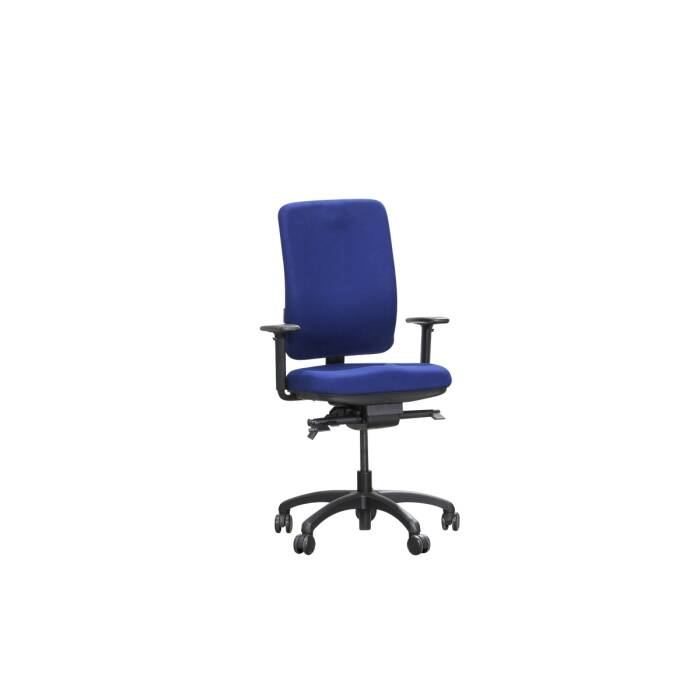 Bürodrehstuhl / Protect motion.plus / blau / Teppichbodenrollen groß