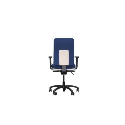 Bürodrehstuhl / Protect "motion.plus" / blau / Hartbodenrollen groß / Unterbau weiß