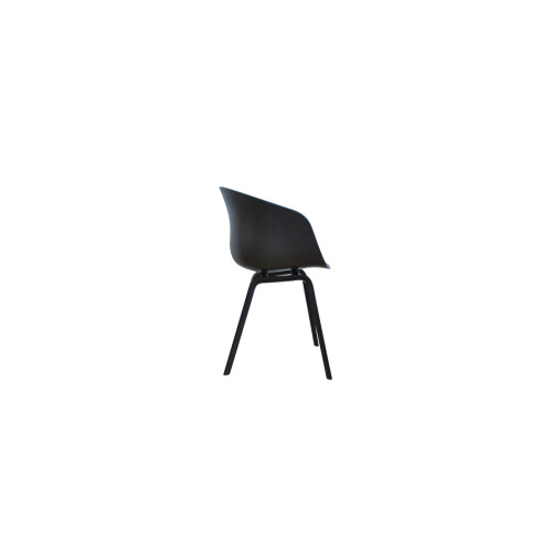Besucherstuhl / HAY "About A Chair AAC22" / Schale schwarz - Frontpolster rost
