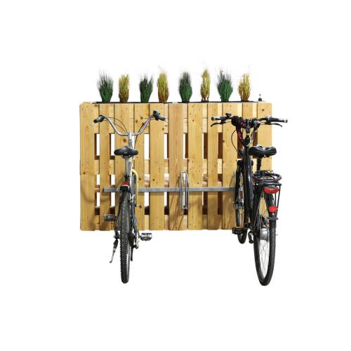 Fahrradständer / für 3 Räder / Holz / inkl Blumenkästen