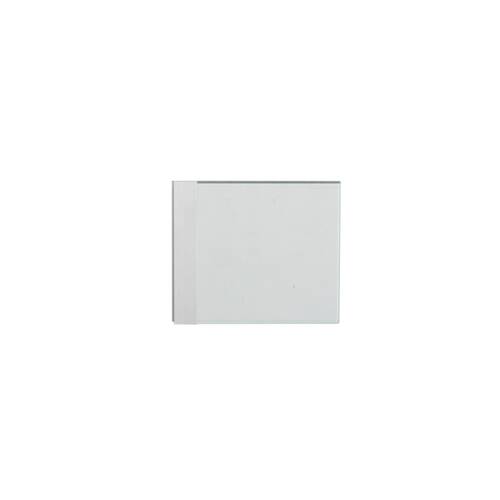 Namensschild / Rahmen Aluminium / 2 Glaseinsätze transparent