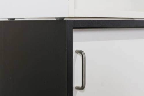 Modul-Sideboard / schwarz/weiß / 3 Ordnerhöhen / 172 cm breit