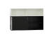 Modul-Sideboard / schwarz/weiß / 3 Ordnerhöhen / 172 cm breit