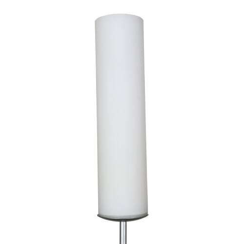 Stehleuchte / ClassiCon "Nisos" / Lampenschirm weiß / Filigrane Säule Aluminium