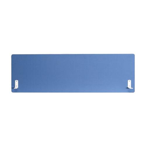 Universal Trennwand / Rahmen weiß / Stoffbezug blau / Breite 160 cm / inkl. Halterungen