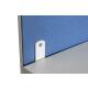 Universal Trennwand / Rahmen weiß / Stoffbezug blau / Breite 160 cm / inkl. Halterungen