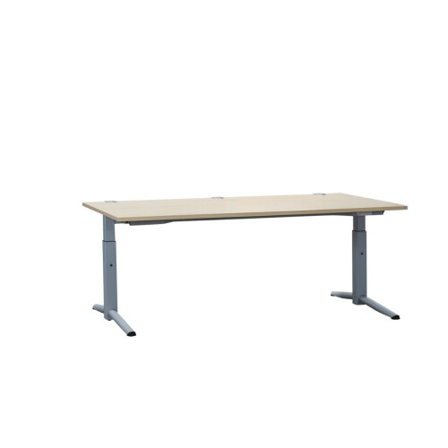 Schreibtisch / OKA "Conform DeskLine 2" / ahorn / 200 x 90 cm / Gestell silber