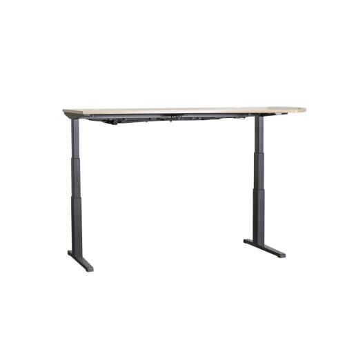 Steh-Sitz-Schreibtisch / Steelcase "ACTIVA LIFT 2" / 220 x 80/110 cm / ahorn / Ausführung rechts