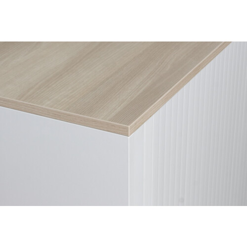 Sideboard / Steelcase "Share It" / Abdeckplatte akazie / weiß / 160 cm