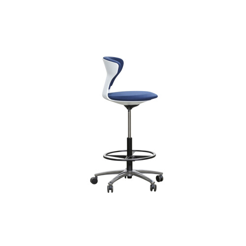 Kassenstuhl / Counterstuhl / Sedus "turn around high desk chair" / blau