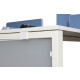 4er Bench Arbeitsplatz / vitra  / 240 x 160 cm / weiß