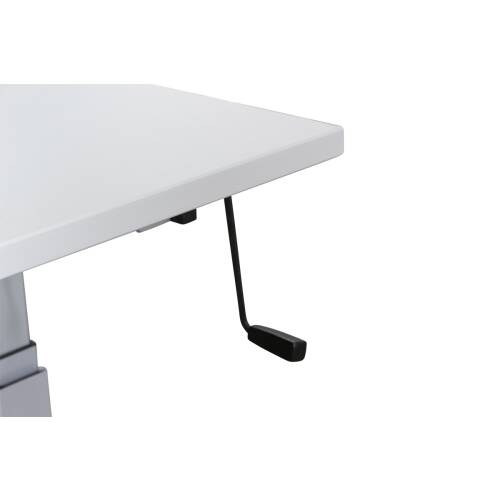 Schreibtisch / Assmann / lichtgrau / 160 x 90 cm / Kurbel Höhenverstellung