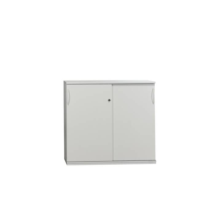 Sideboard / König & Neurath ACTA.CLASSIC / Schiebetürenschrank / weiß / 120 cm / 3 Ordnerhöhen