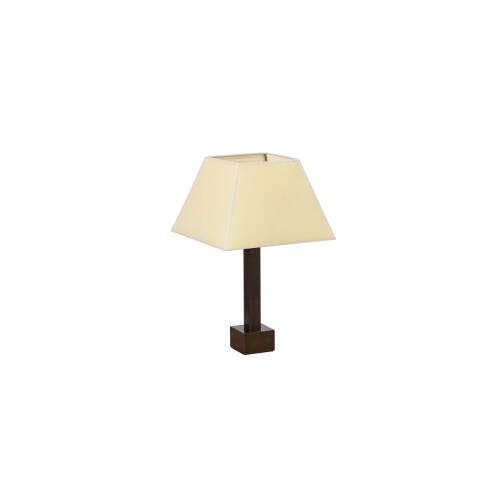 Tischleuchte / LINIA / Lampenschirm beige / Fuss Messing / Höhe 45 cm