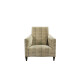 2-tlg. Set: Loungechair mit Hocker / Donghia / grün gemustert