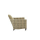 2-tlg. Set: Loungechair mit Hocker / Donghia / grün gemustert
