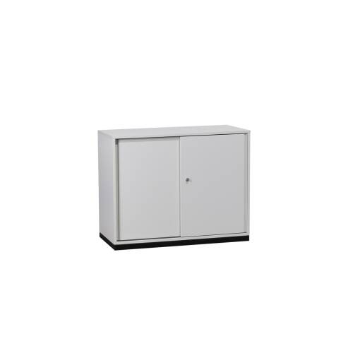 Sideboard / Steelcase / weiß / Schiebetüren / 2 Ordnerhöhen / 100 cm
