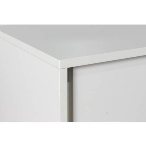 Sideboard / Steelcase / weiß / Schiebetüren / 2 Ordnerhöhen / 100 cm