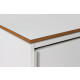 Sideboard / weiß / Abdeckplatte Umleimer braun / 2 Ordnerhöhen / 160 cm