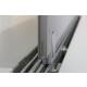 Bench / Doppel-Arbeitsplatz / Steelcase / 195 x 160 cm / weiß / inkl. Trennwand grau / LED-Leuchte / Anbauregal