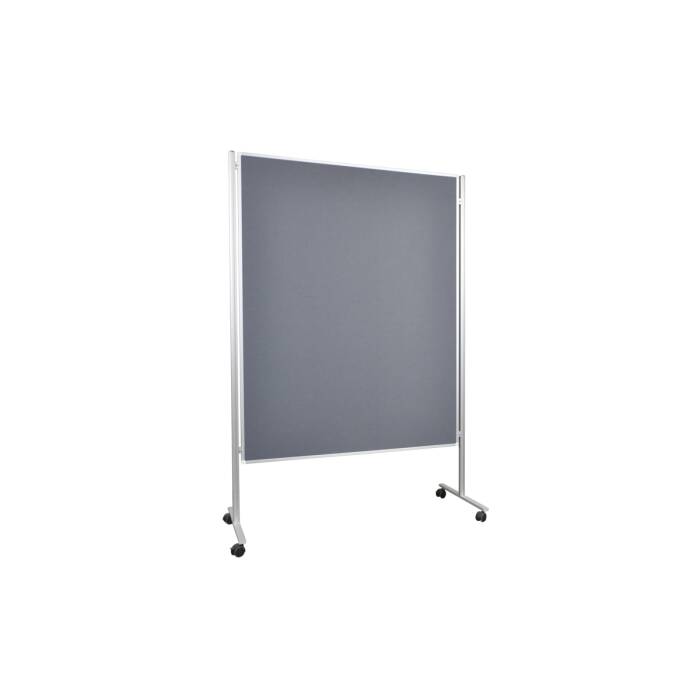 Mobile Pinnwand / Medienwand / Trennwand / magnetoplan / 150 x 120 cm / grau
