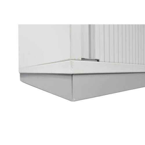 Sideboard / Ophelis Pfalzmöbel / weiß / Querrolllade / Sockel silber / 120 cm