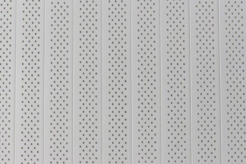 Doppel-Sideboard / Ophelis Pfalzmöbel / weiß / Querrolllade weiß mit Akustiklochung - Sockel weiß