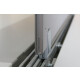 Bench / Doppel-Arbeitsplatz / Steelcase / 220 x 200 cm / weiß / inkl. Trennwand grau
