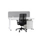 Steh-Sitz-Schreibtisch / Wini "WINEA STARTUP" / elektrisch höhenverstellbar / 160 x 80 cm /  weiß