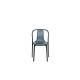 2er Set Besucherstuhl / vitra "Belleville Chair" / meerblau/schwarz