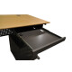 2-tlg. Arbeitsplatz: Steh-Sitz-Schreibtisch / VS Büromöbel / eiche / 200 x 80 cm / Rollcontainer anthrazit