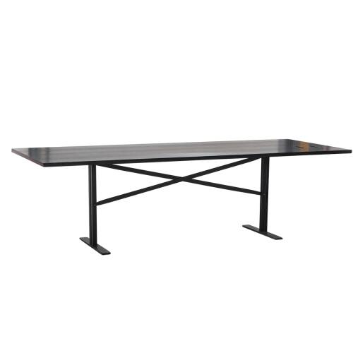 Besprechungstisch / MASSPRODUCTIONS "Ferric Table" / Eiche schwarz gebeizt/schwarz / 250 x 100 cm