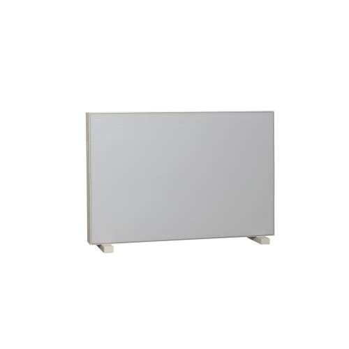 Raumtrenner / Pinnwand / Whiteboard / beidseitig nutzbar / Glas und Stoffbezug beige / 126 x 180 cm