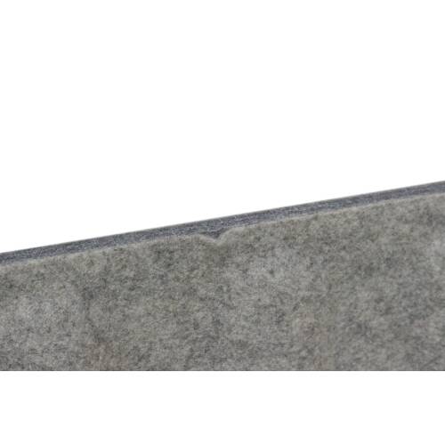 Trennwand /Paneel / Stoff grau / 160 cm / inkl. 4 Tischklemmen silber