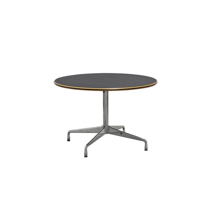 Besprechungstisch / vitra Segmented Table / Linoleum schwarz / Durchmesser 110 cm