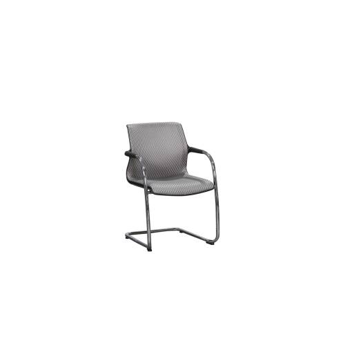 Freischwinger / vitra "Unix Chair" / Diamond Mesh / mauve grau / stapelbar