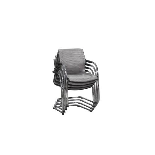 Freischwinger / vitra "Unix Chair" / Diamond Mesh / mauve grau / stapelbar
