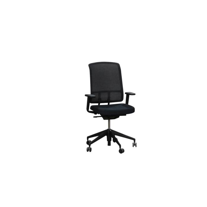 Bürodrehstuhl / vitra AM Chair / Netzrücken / Nero