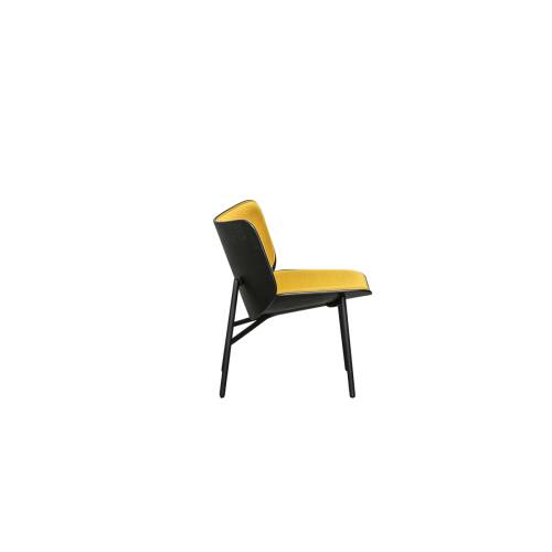 Loungesessel / HAY "Dapper Lounge Chair" / senfgelb/schwarz